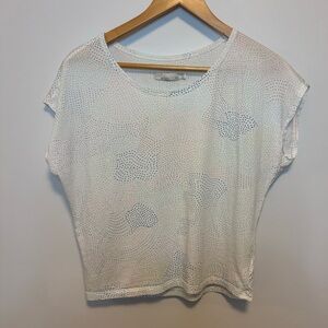Prana | Short Sleeve Oversized Tee | White | Size X-Small